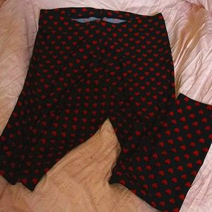 Blackmilk all black with red hearts size m/L